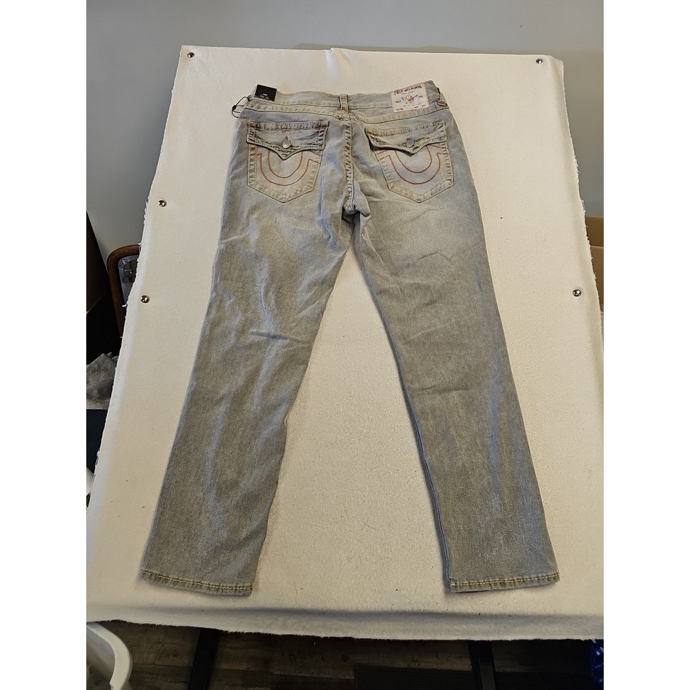 TRUE RELIGION GENO BIG T FLAP 700394 RELAXED SLIM JEANS 33 X 32 New‎